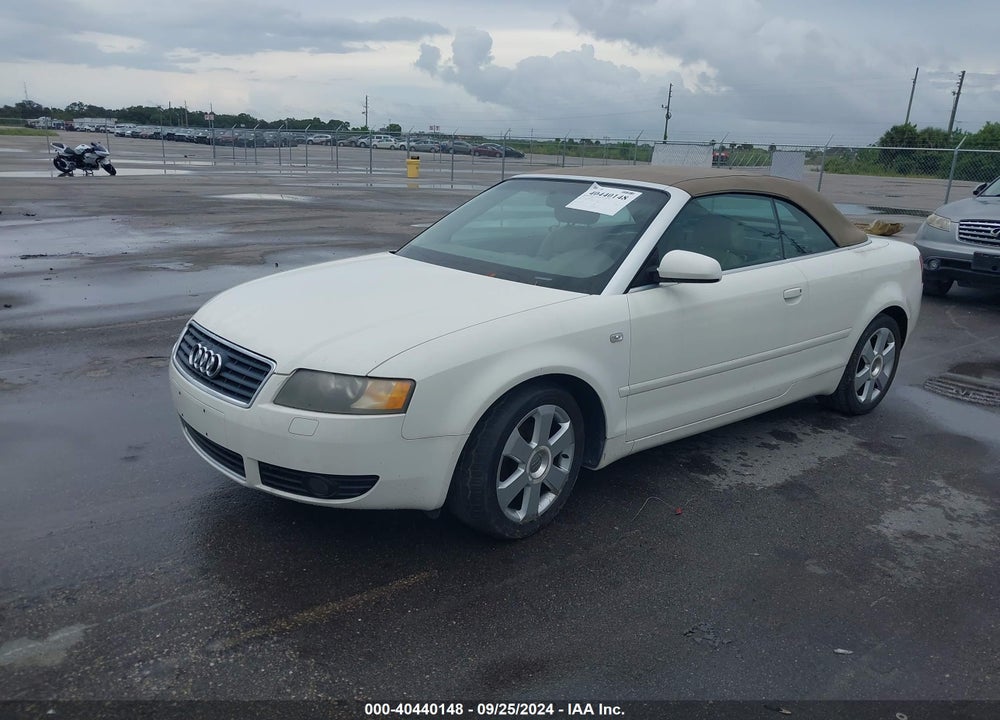 2004 AUDI A4 1.8T VIN: WAUAC48H54K010902