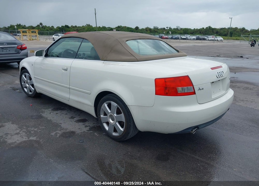 2004 AUDI A4 1.8T VIN: WAUAC48H54K010902