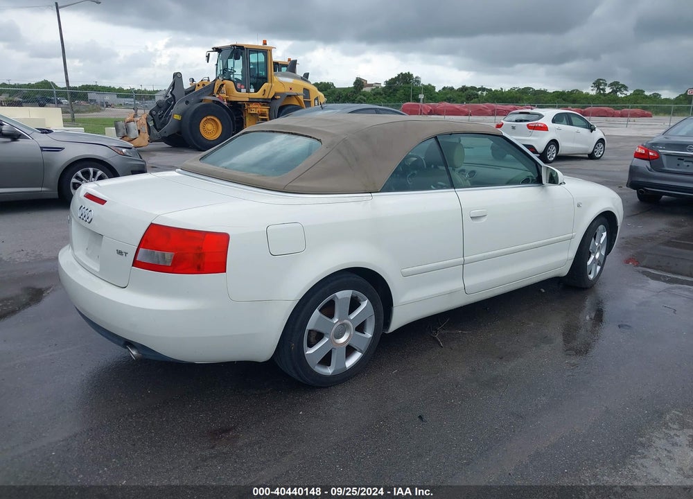 2004 AUDI A4 1.8T VIN: WAUAC48H54K010902