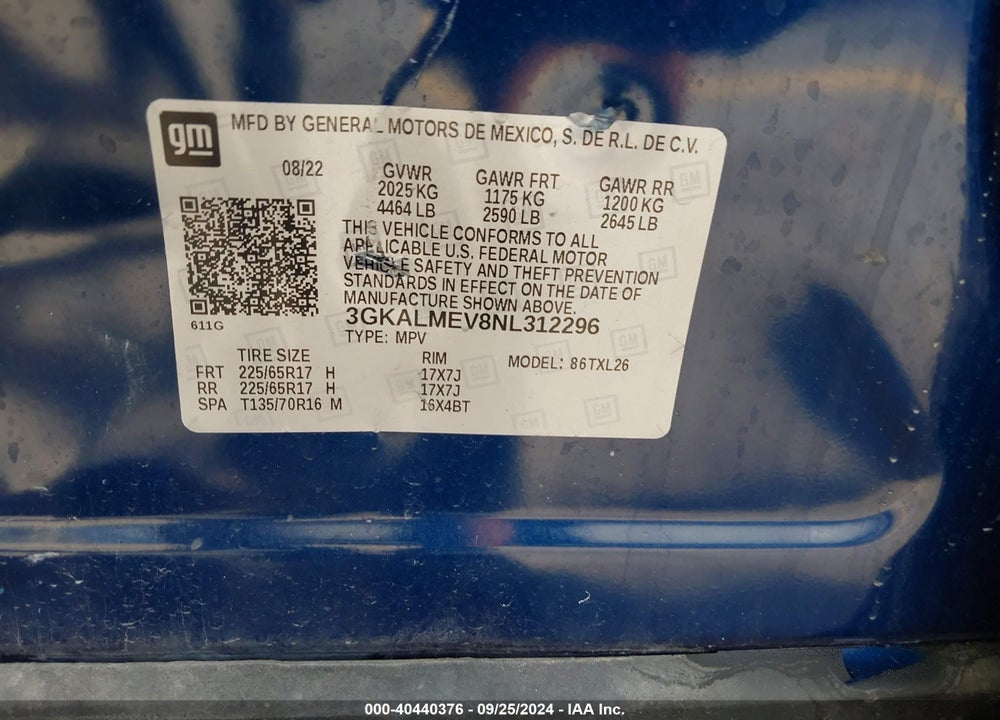 2022 GMC TERRAIN FWD SLE VIN: 3GKALMEV8NL312296
