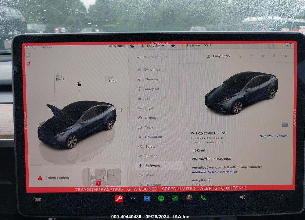 2024 TESLA MODEL Y LONG RANGE DUAL MOTOR ALL-WHEEL DRIVE VIN: 7SAYGDEE1RA271965