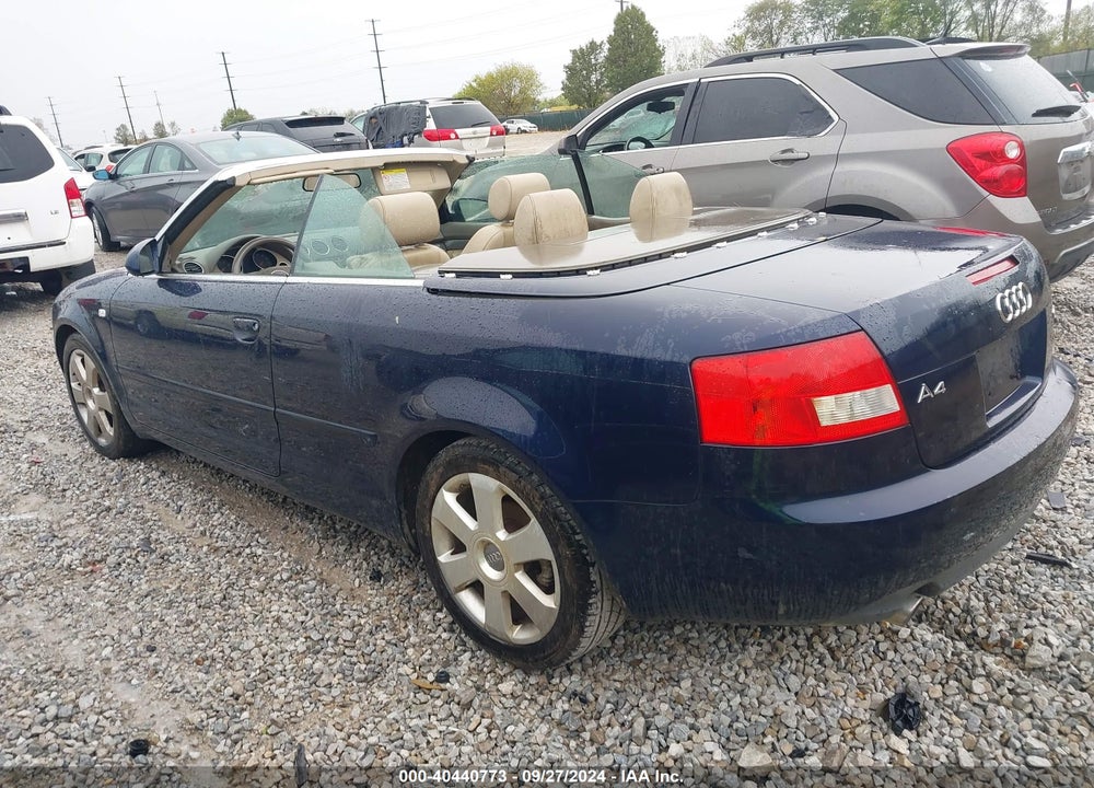 2005 AUDI A4 1.8T VIN: WAUAC48H75K010840