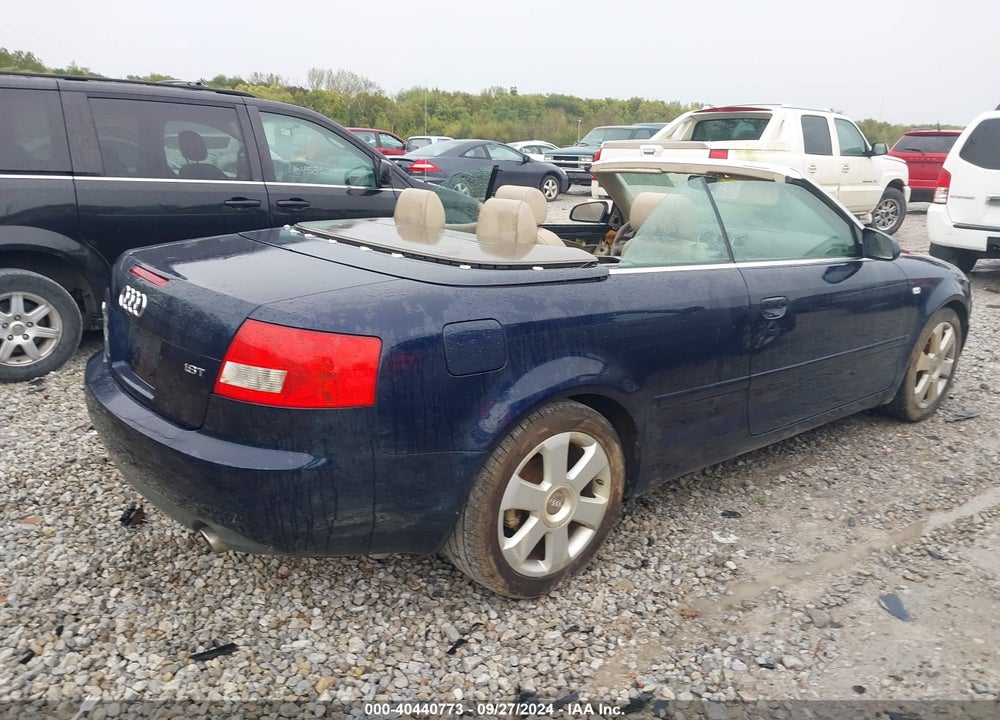 2005 AUDI A4 1.8T VIN: WAUAC48H75K010840