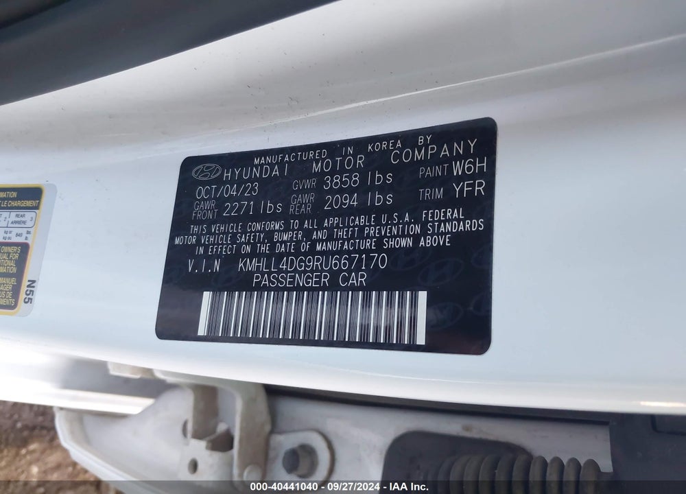 2024 HYUNDAI ELANTRA SE VIN: KMHLL4DG9RU667170
