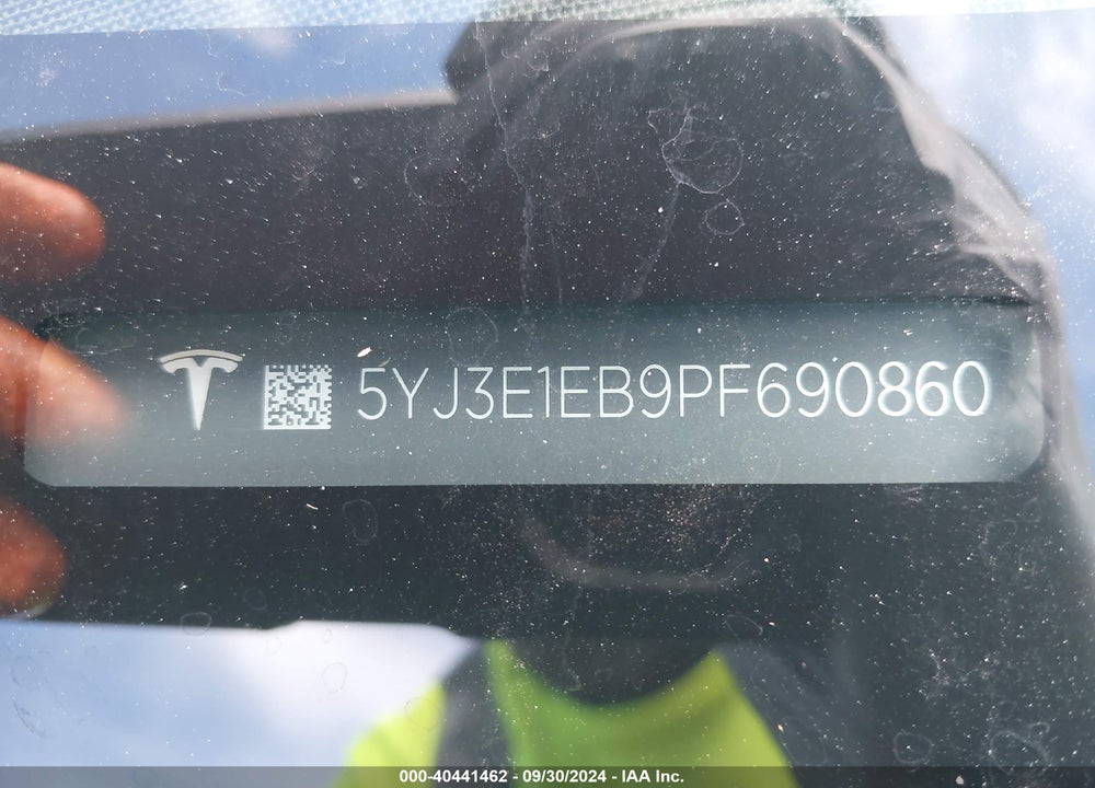 2023 TESLA MODEL 3 LONG RANGE DUAL MOTOR ALL-WHEEL DRIVE VIN: 5YJ3E1EB9PF690860