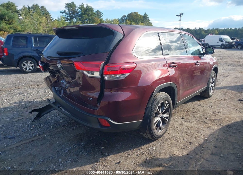 2019 TOYOTA HIGHLANDER LE VIN: 5TDBZRFH6KS923776