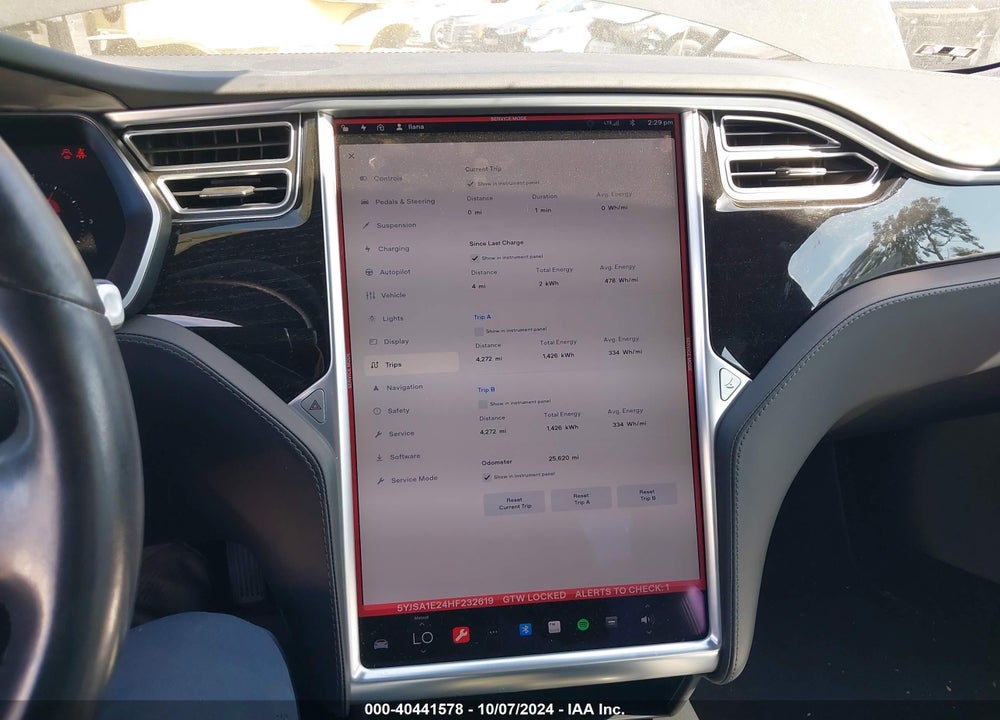 2017 TESLA MODEL S 100D/60D/75D/90D/P100D VIN: 5YJSA1E24HF232619