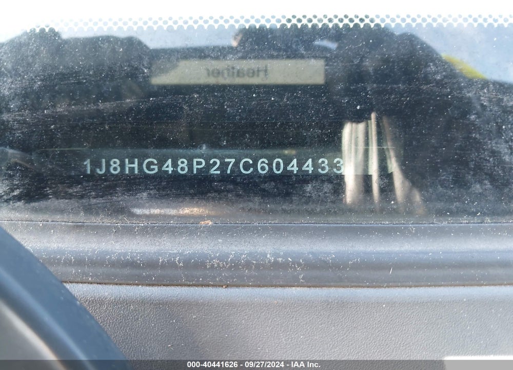 2007 JEEP COMMANDER SPORT VIN: 1J8HG48P27C604433