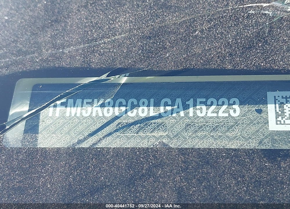 2020 FORD EXPLORER VIN: 1FM5K8GC8LGA15223