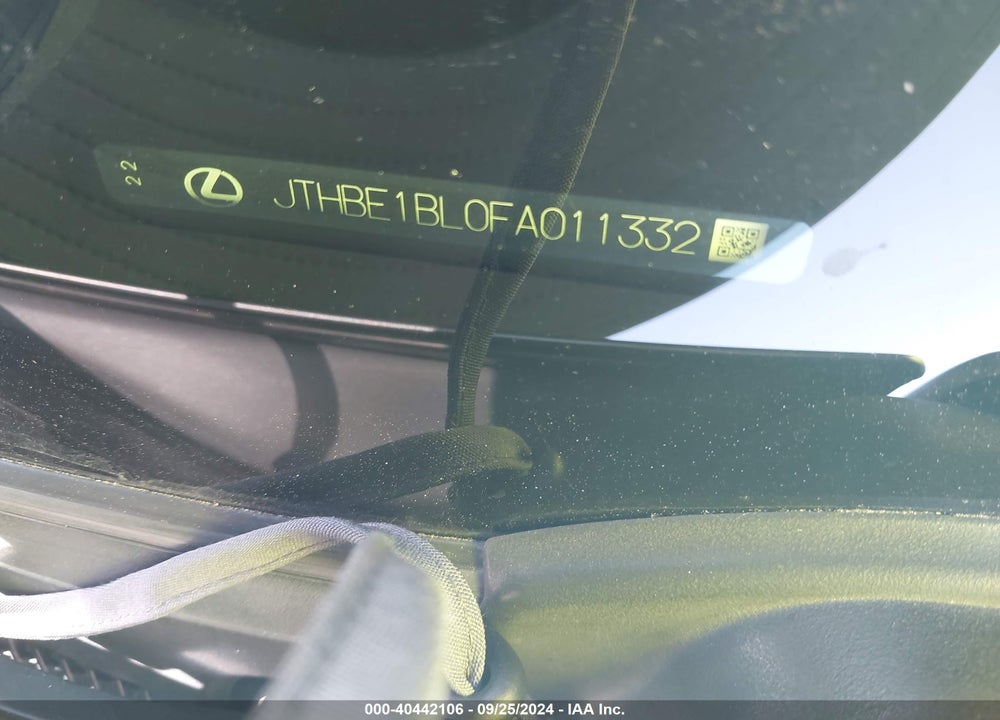 2015 LEXUS GS 350 VIN: JTHBE1BL0FA011332