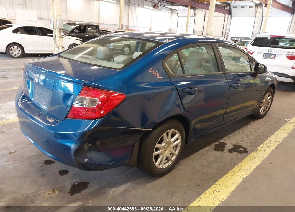 2012 HONDA CIVIC LX VIN: 19XFB2F56CE369671