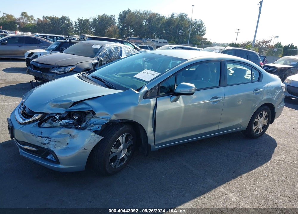 2013 HONDA CIVIC HYBRID VIN: 19XFB4F20DE201253