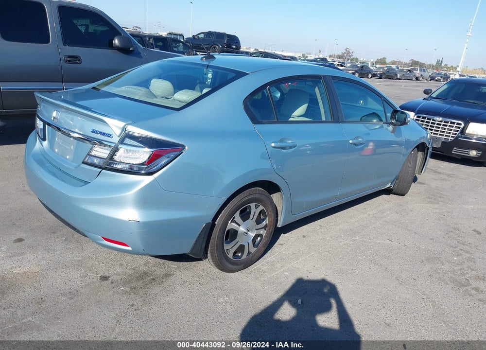 2013 HONDA CIVIC HYBRID VIN: 19XFB4F20DE201253