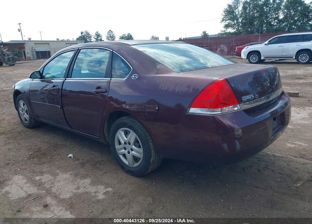 2007 CHEVROLET IMPALA LS VIN: 2G1WB55K179249847