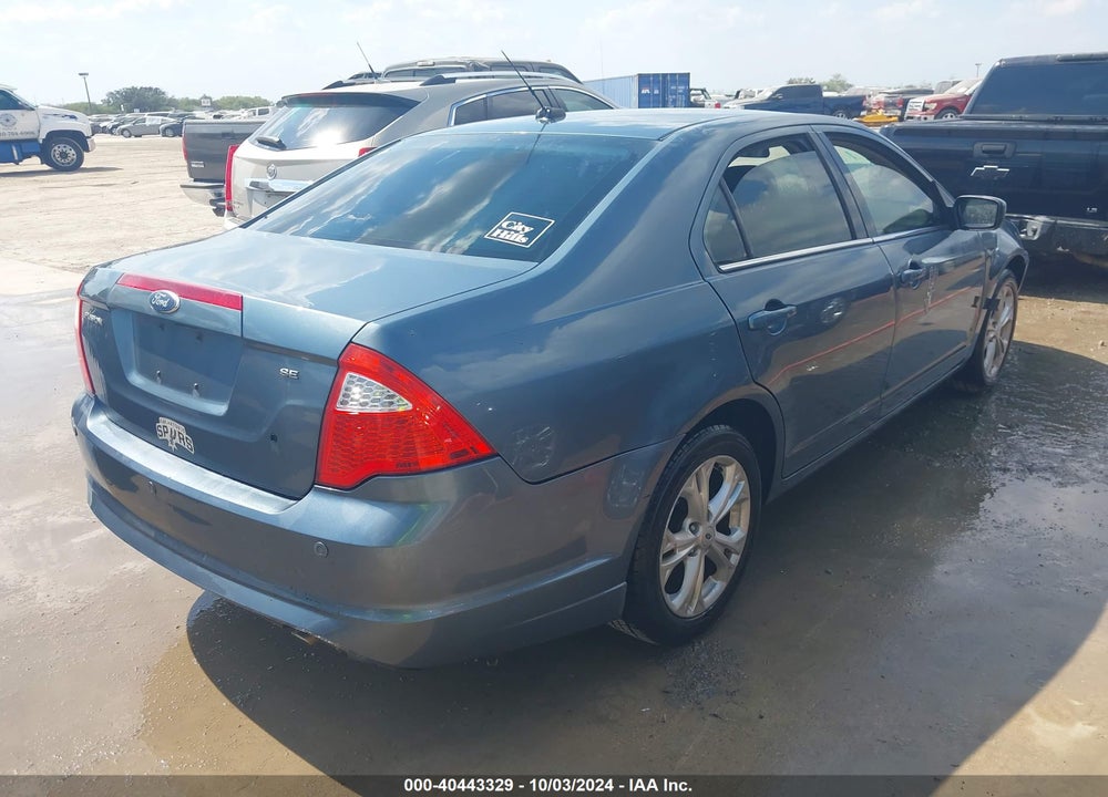 2012 FORD FUSION SE VIN: 3FAHP0HA1CR124350