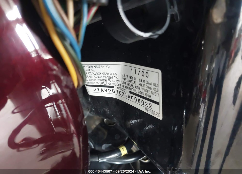 2001 YAMAHA XV1600 ATL VIN: JYAVP07E21A006022
