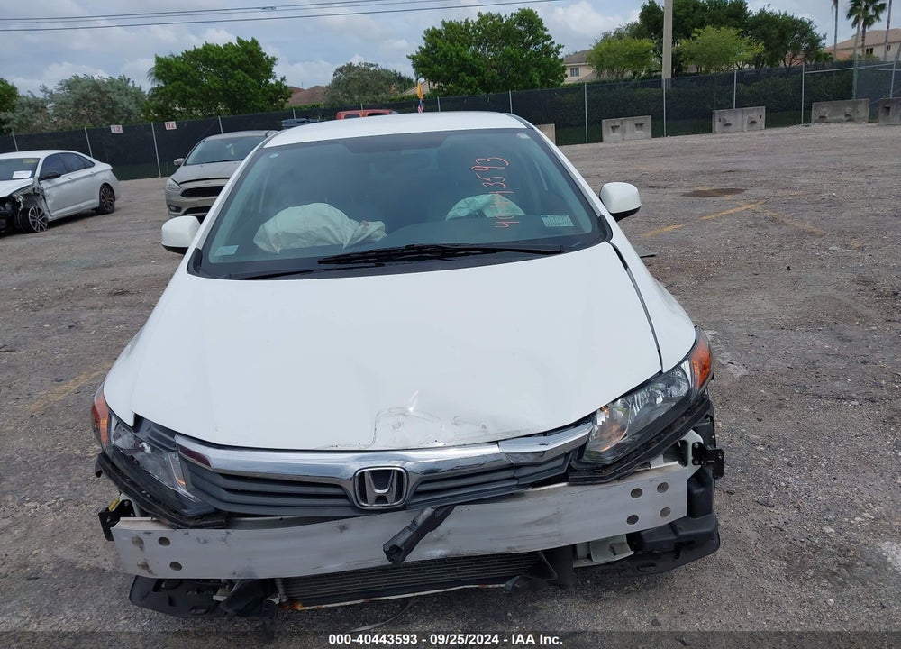 2012 HONDA CIVIC LX VIN: 19XFB2E55CE068276