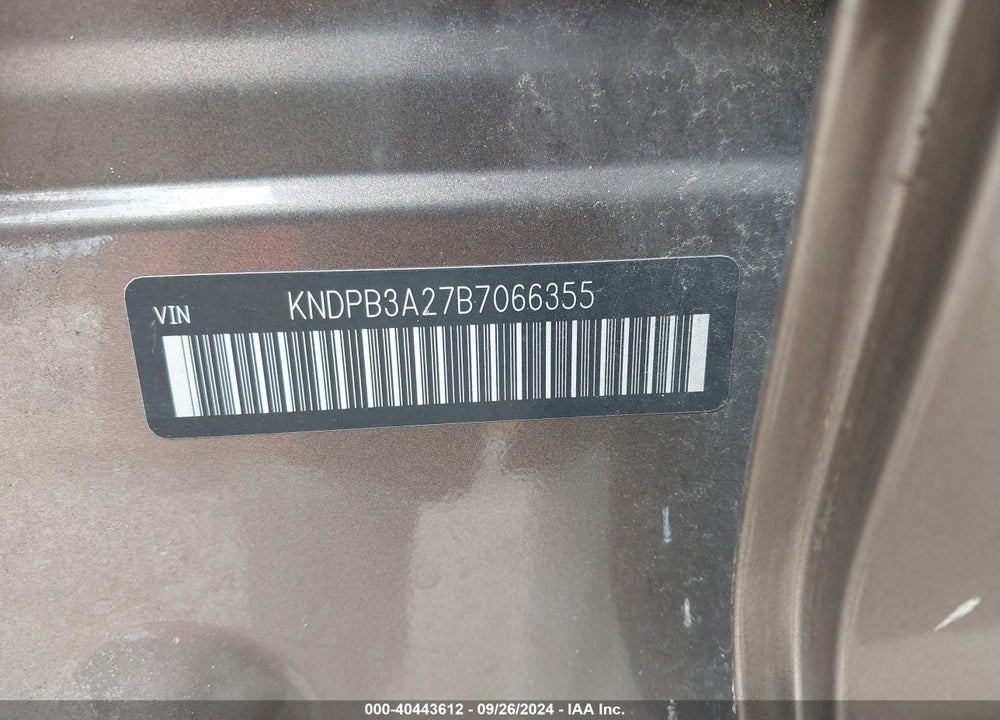 2011 KIA SPORTAGE LX VIN: KNDPB3A27B7066355