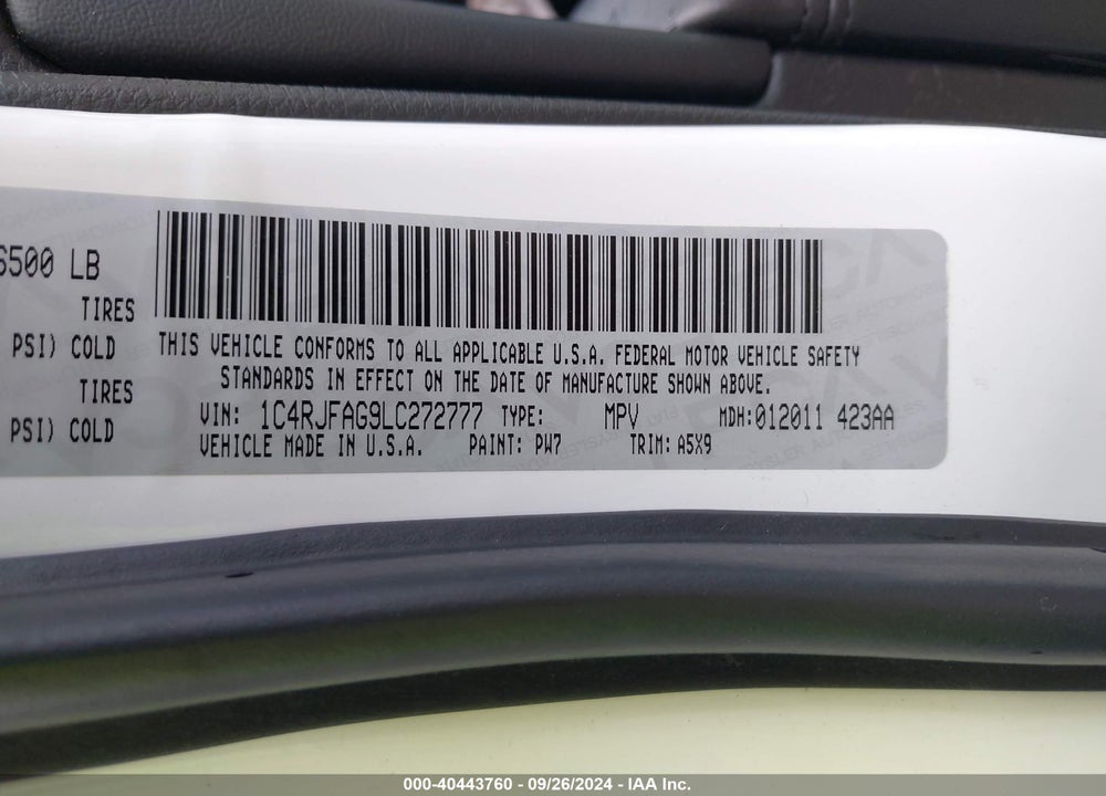 2020 JEEP GRAND CHEROKEE LAREDO E 4X4 VIN: 1C4RJFAG9LC272777