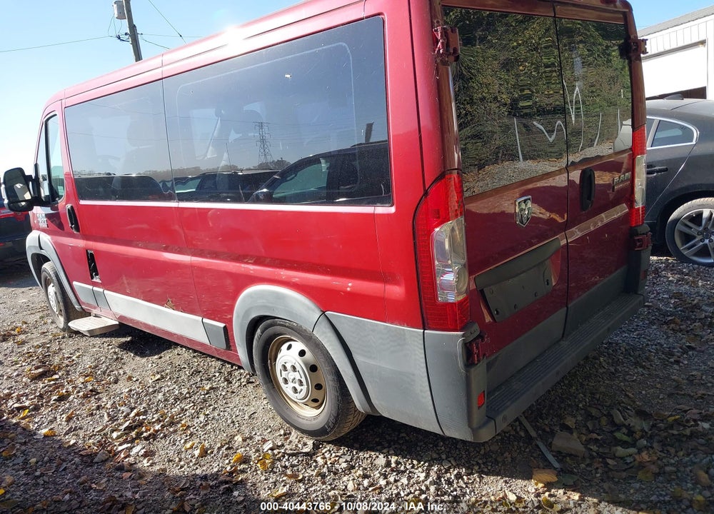 2014 RAM PROMASTER 1500 LOW ROOF VIN: 3C6TRVAG9EE124866