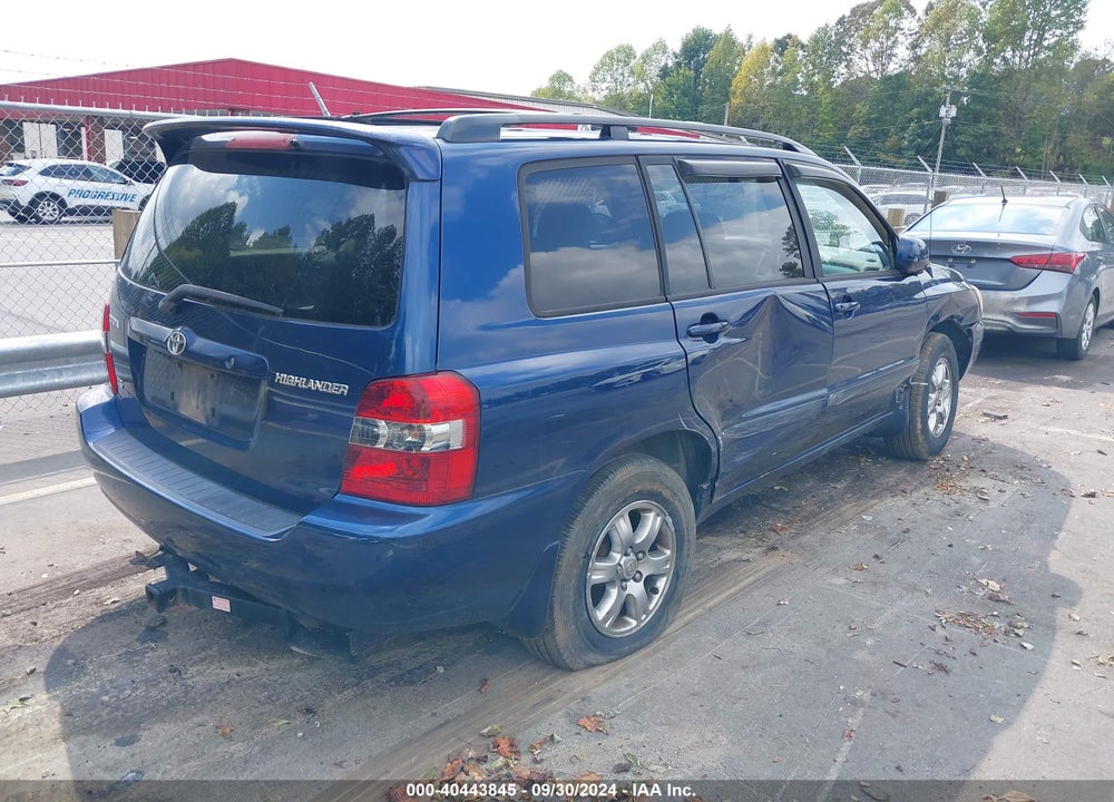 2007 TOYOTA HIGHLANDER V6 VIN: JTEGP21A170147995
