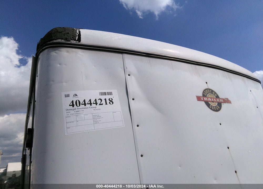 2010 CARRY ON TRAILER VIN: 4YMCL1622AV075691