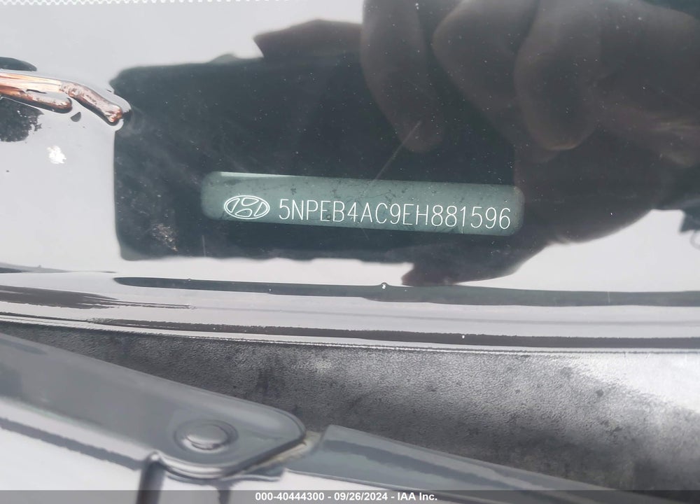 2014 HYUNDAI SONATA GLS VIN: 5NPEB4AC9EH881596