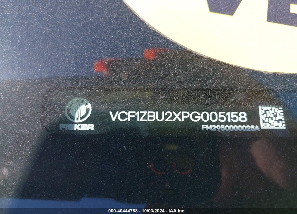 2023 FISKER OCEAN ONE VIN: VCF1ZBU2XPG005158