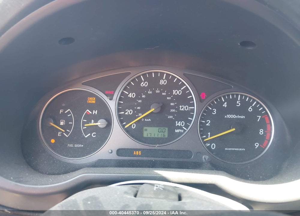 2003 SUBARU IMPREZA WRX VIN: JF1GD29653G500274
