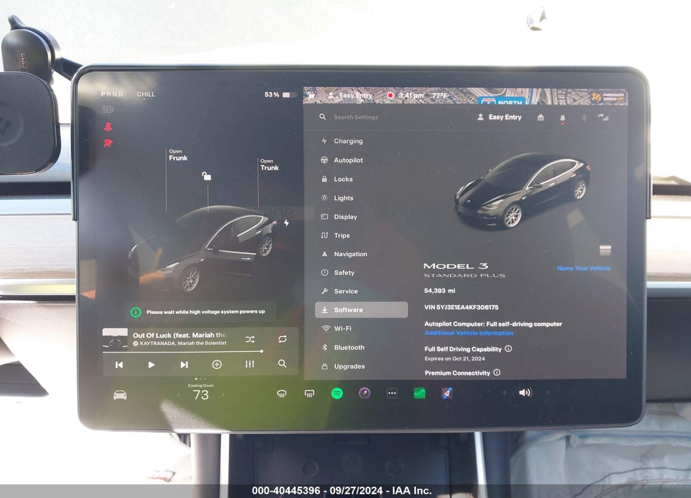 2019 TESLA MODEL 3 LONG RANGE/MID RANGE/STANDARD RANGE/STANDARD RANGE PLUS VIN: 5YJ3E1EA4KF306175