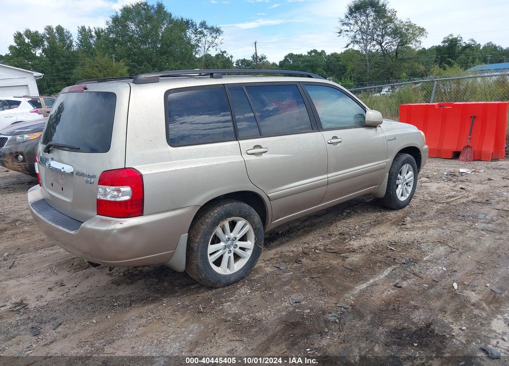 2006 TOYOTA HIGHLANDER HYBRID V6 VIN: JTEEW21A760025411