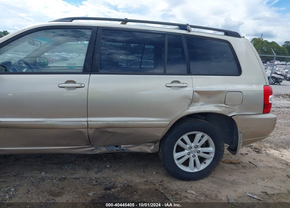 2006 TOYOTA HIGHLANDER HYBRID V6 VIN: JTEEW21A760025411