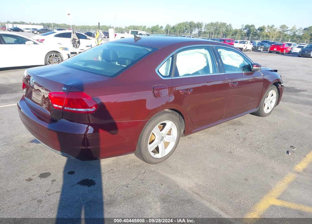 2013 VOLKSWAGEN PASSAT 2.5L SE VIN: 1VWBP7A3XDC126194
