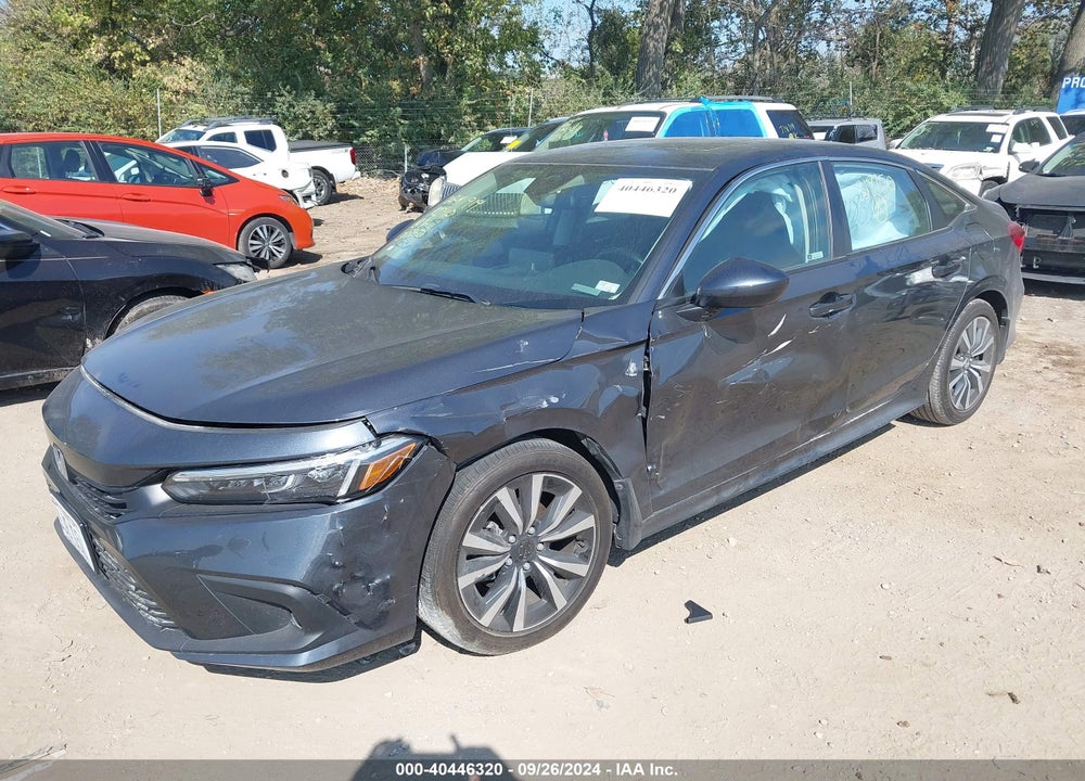 2022 HONDA CIVIC EX VIN: 2HGFE1F76NH318750