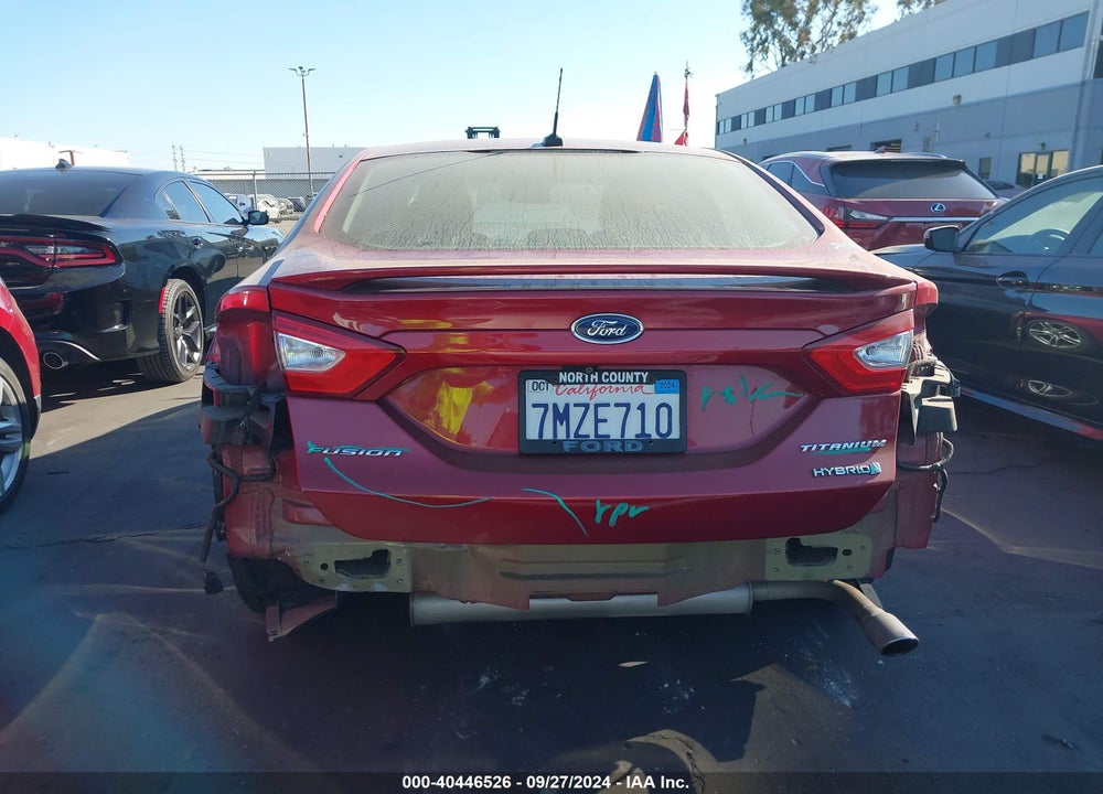 2016 FORD FUSION HYBRID TITANIUM VIN: 3FA6P0RUXGR173827