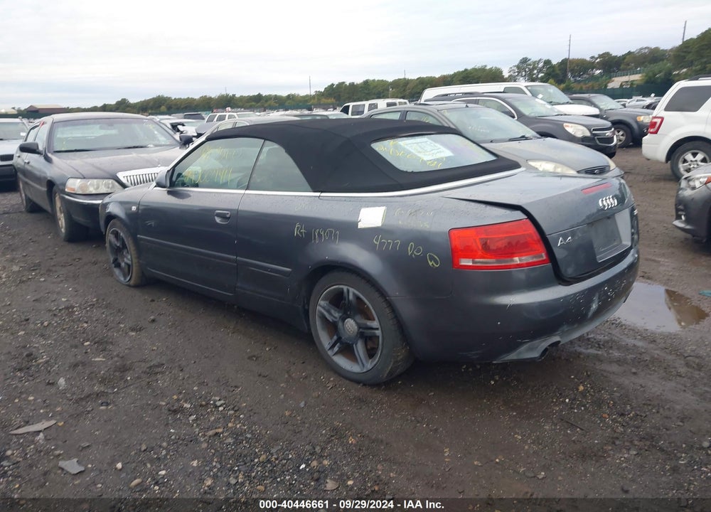 2007 AUDI A4 2.0T VIN: WAUAF48H97K026113