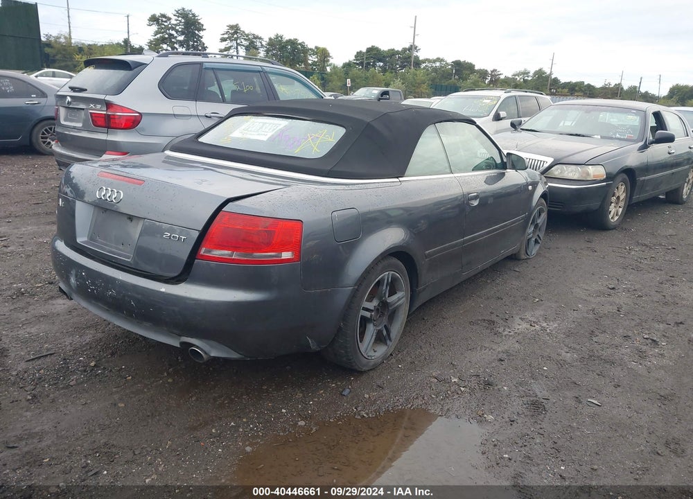 2007 AUDI A4 2.0T VIN: WAUAF48H97K026113
