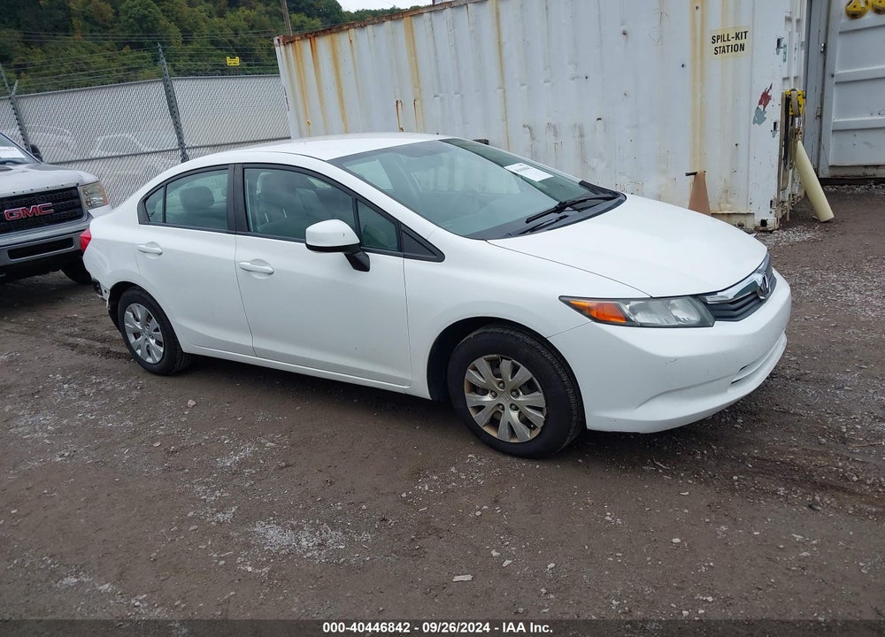2012 HONDA CIVIC LX VIN: 19XFB2F53CE312960