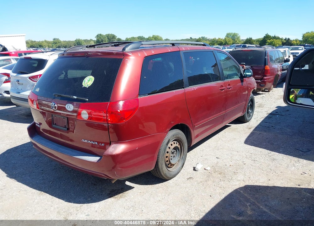 2009 TOYOTA SIENNA LE VIN: 5TDZK23C59S243803