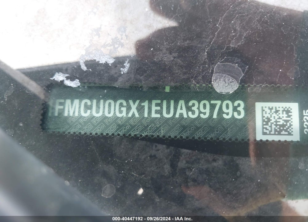 2014 FORD ESCAPE SE VIN: 1FMCU0GX1EUA39793