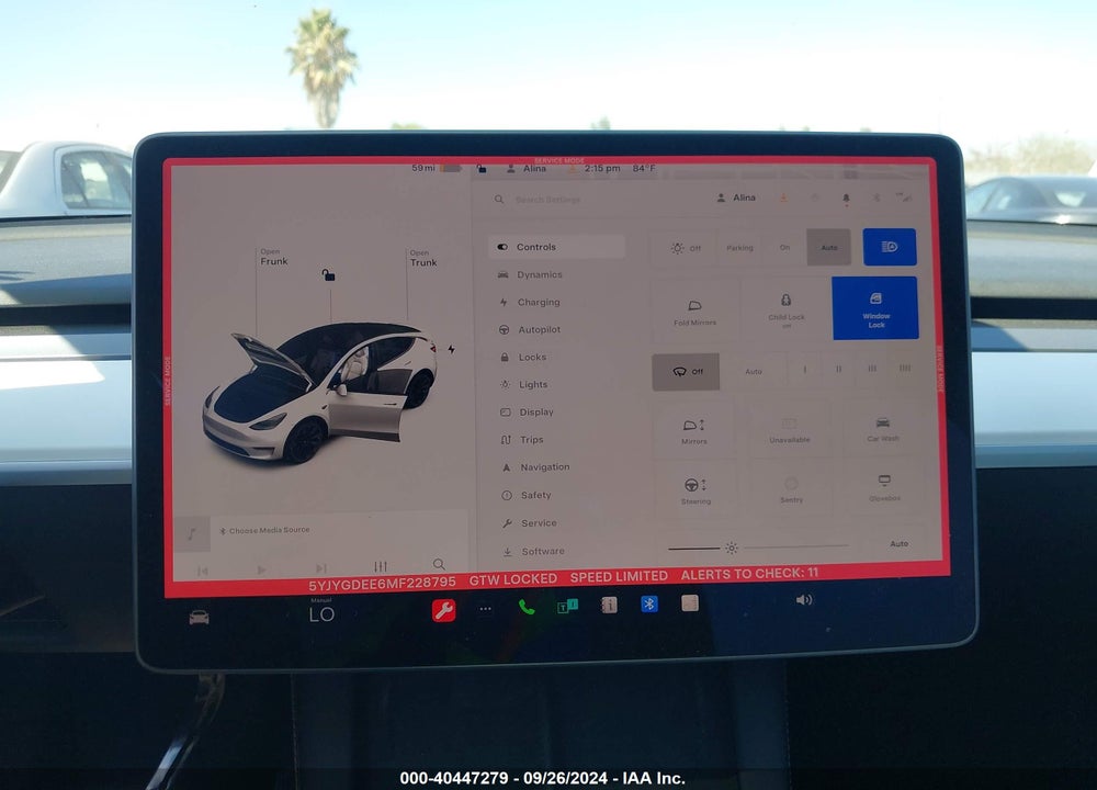 2021 TESLA MODEL Y LONG RANGE DUAL MOTOR ALL-WHEEL DRIVE VIN: 5YJYGDEE6MF228795