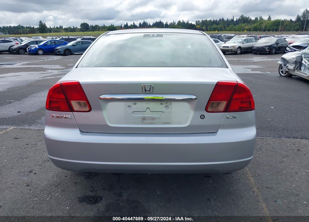 2002 HONDA CIVIC LX VIN: 1HGES15502L072555