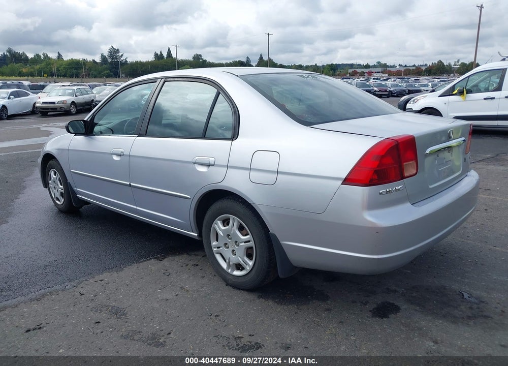 2002 HONDA CIVIC LX VIN: 1HGES15502L072555