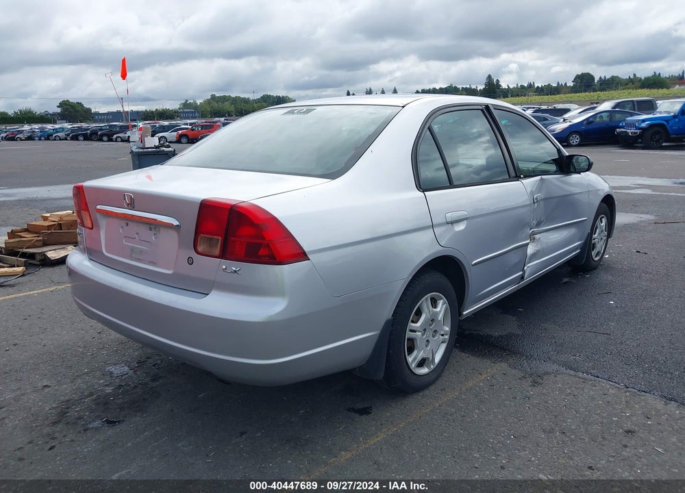 2002 HONDA CIVIC LX VIN: 1HGES15502L072555