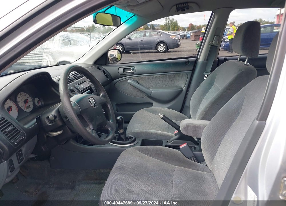 2002 HONDA CIVIC LX VIN: 1HGES15502L072555