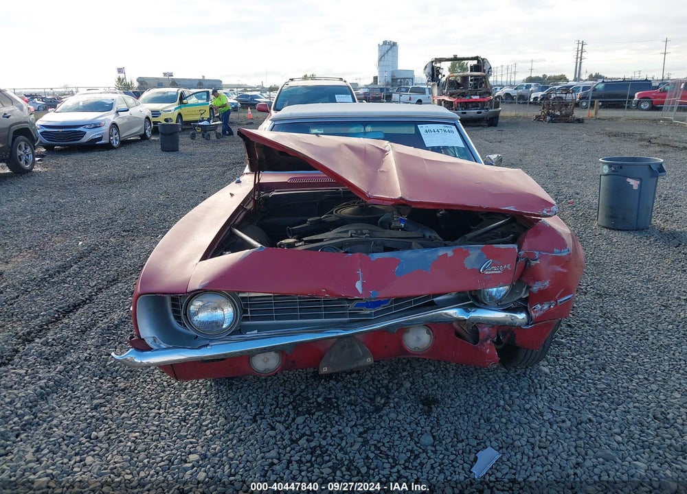1969 CHEVROLET CAMARO VIN: 124679L510956
