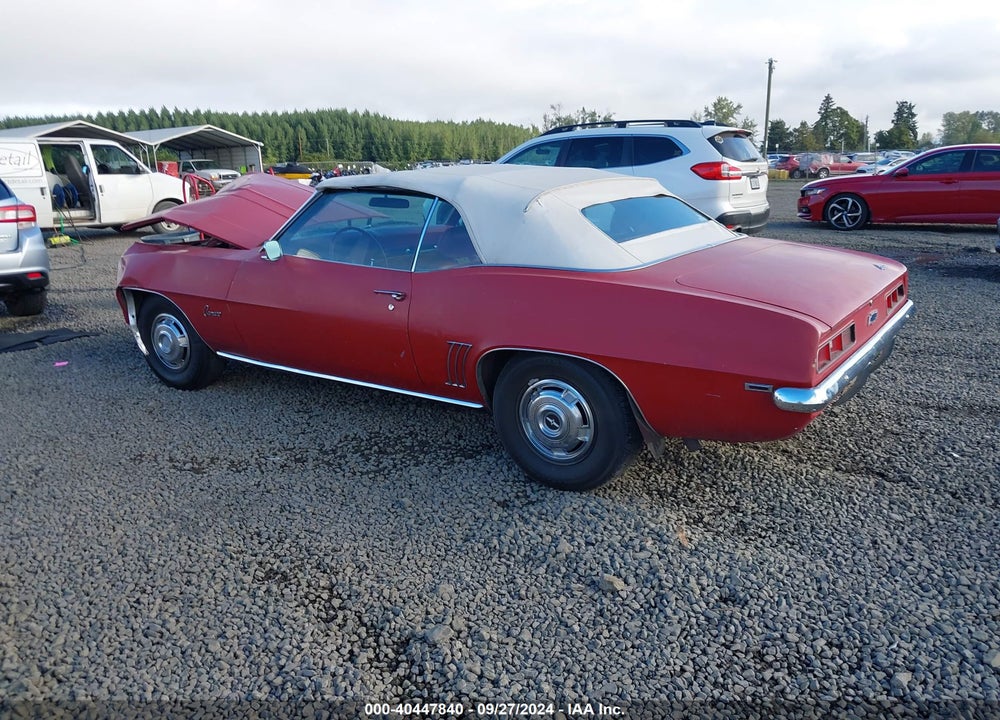 1969 CHEVROLET CAMARO VIN: 124679L510956