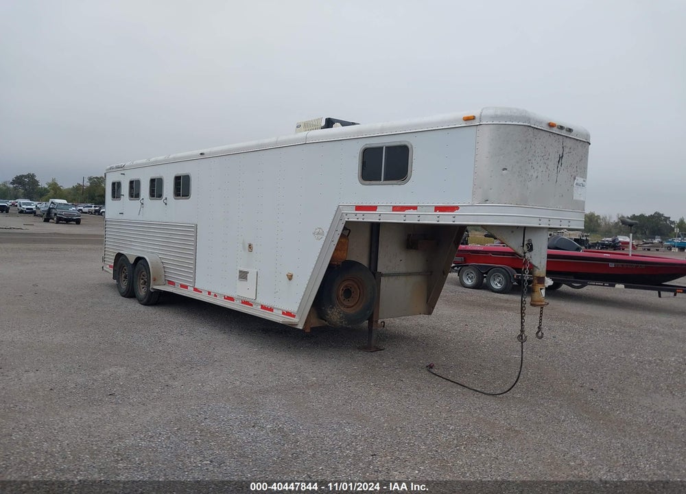 1999 FEATHERLITE MANUFACTURING 7X22 HORSE TRAILER VIN: 4FGL02223XC118456