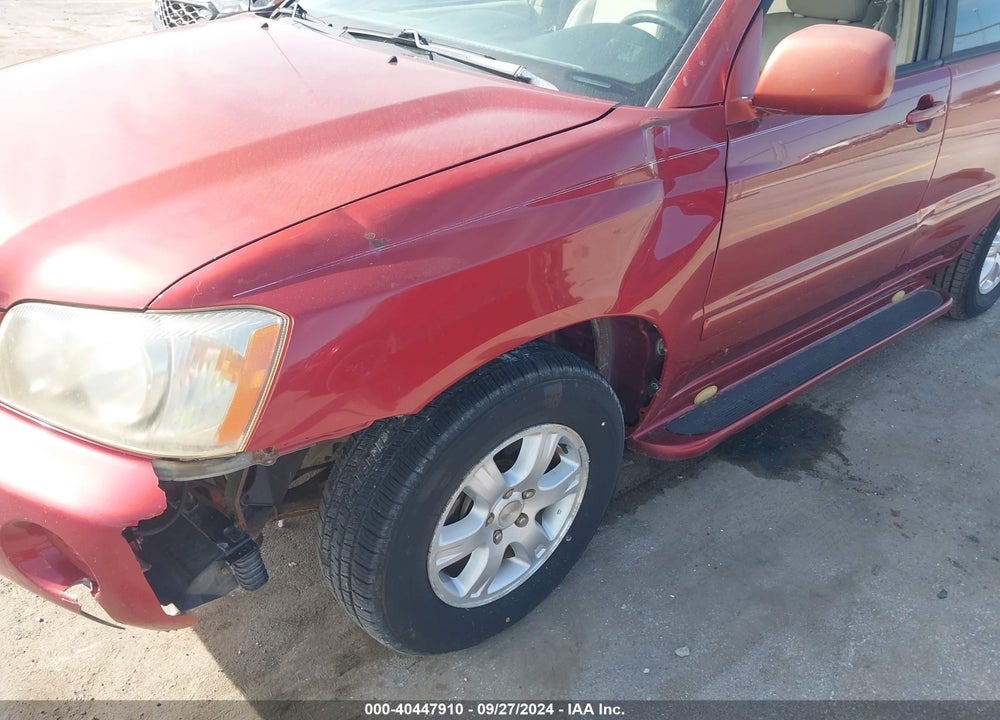 2003 TOYOTA HIGHLANDER V6 VIN: JTEGF21A730082342