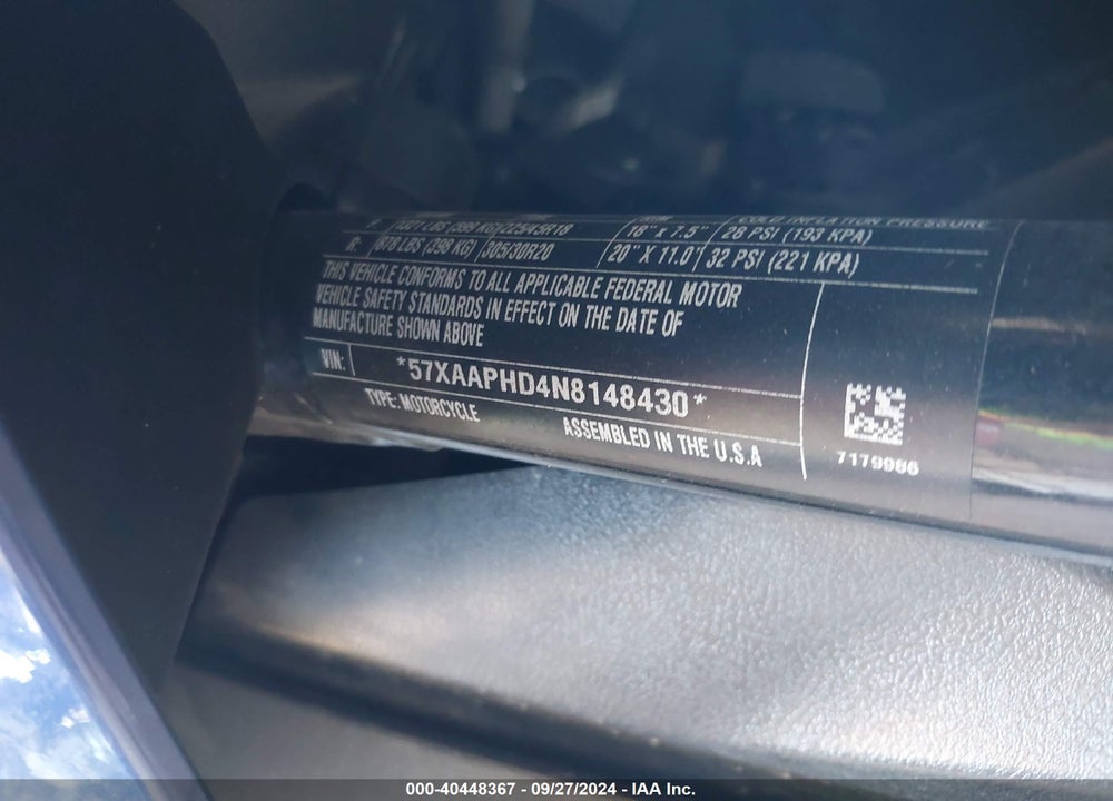 2022 POLARIS SLINGSHOT SL VIN: 57XAAPHD4N8148430